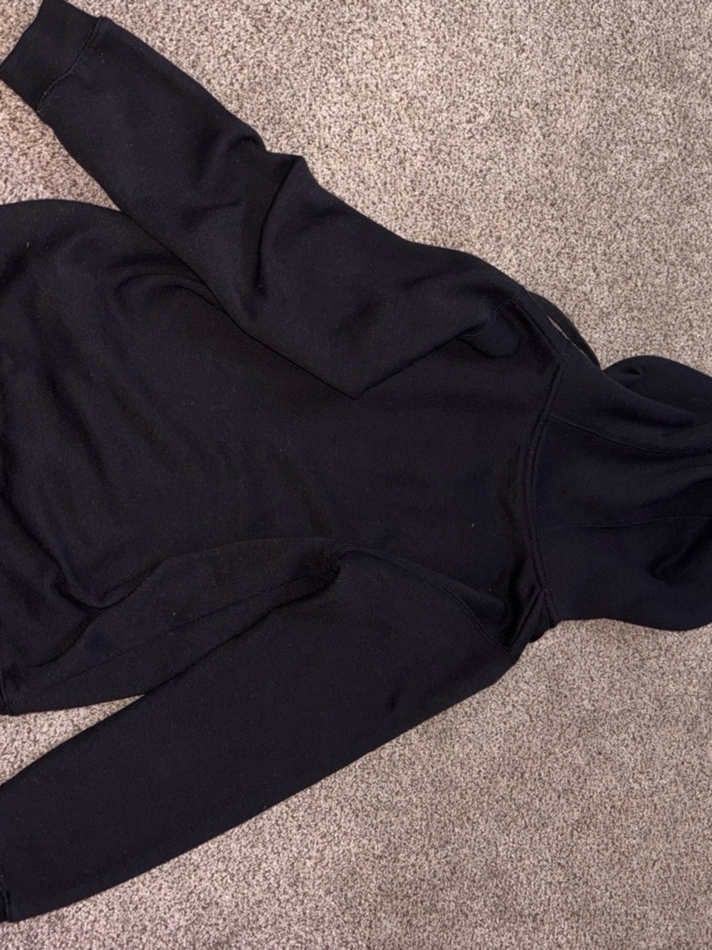 Black Women's Hooded Knit Pullover Sweater